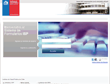 Tablet Screenshot of formularios.ispch.cl